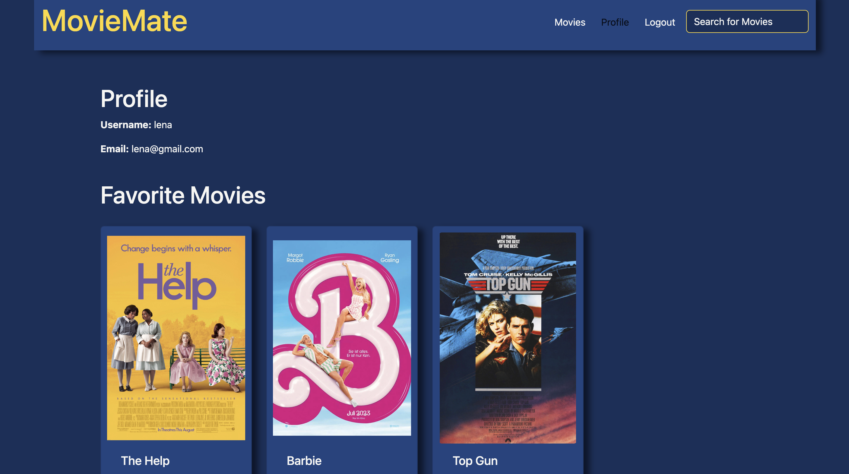 MovieMate App Screenshot
